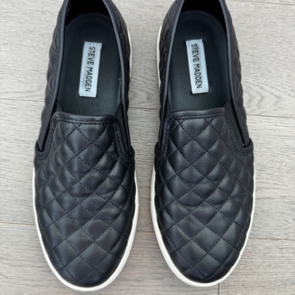 Steve Madden ECENTRCQ Quilted Slip-On Sneakers – Vegan Leather, Women’s Casual - Picture 7 of 12